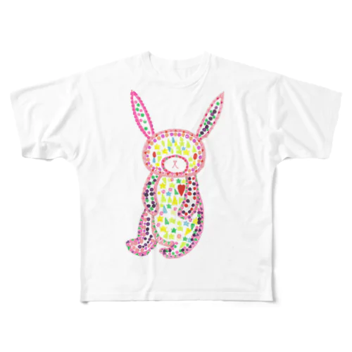 キラキラうさぎちゃん All-Over Print T-Shirt