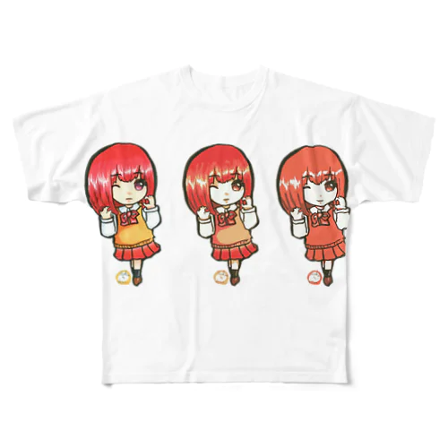 あさひ(みくさんコラボ) フルグラフィックTシャツ