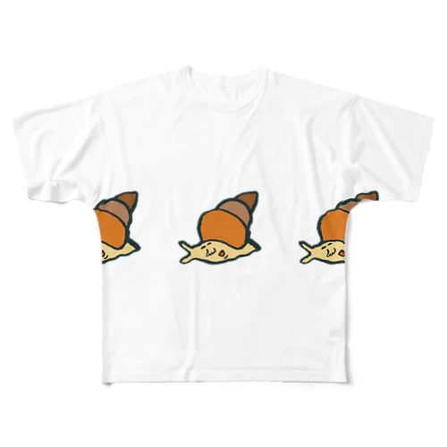 かたつむりなきもちくん All-Over Print T-Shirt