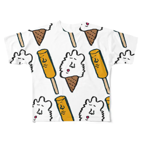 あいすなきもちくん All-Over Print T-Shirt