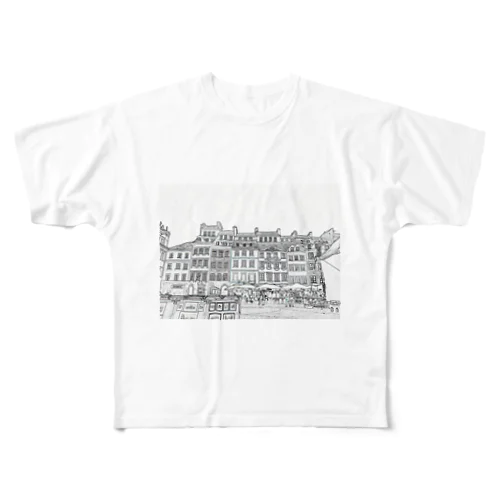 ワルシャワ旧市街 フルグラフィックTシャツ