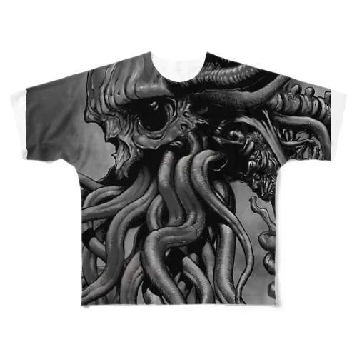 Skull-Cthulhu フルグラフィックTシャツ