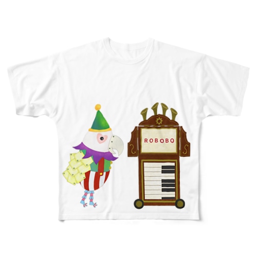 ROBOBO 紙芝居屋さん All-Over Print T-Shirt