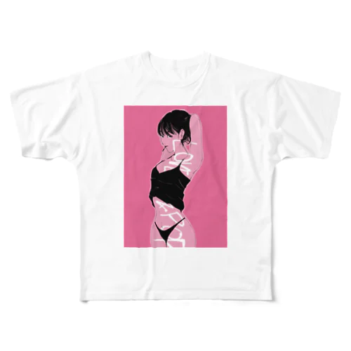 pink! フルグラフィックTシャツ