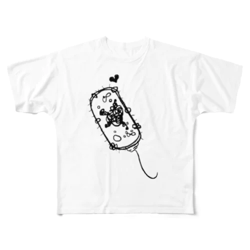 遊覧  E.coli All-Over Print T-Shirt