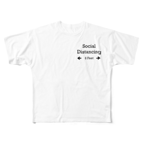 Social Distancing 6 Feet All-Over Print T-Shirt