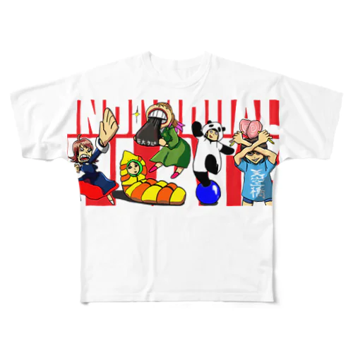 INDIVIDUAL PLATE キャラクターグッズ All-Over Print T-Shirt