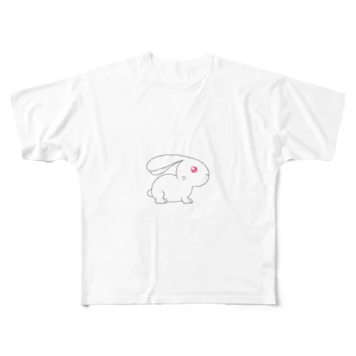 可愛い　うざぎ　Tシャツ フルグラフィックTシャツ