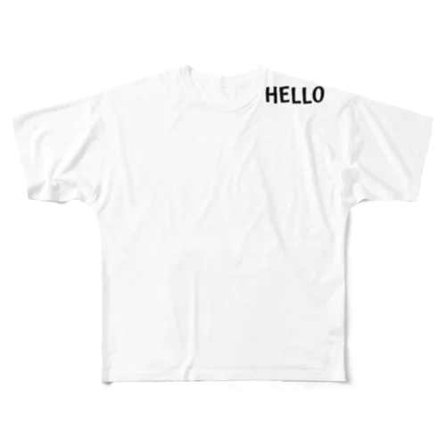 HELLO フルグラフィックTシャツ