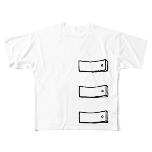 スイッチ①白 フルグラフィックTシャツ