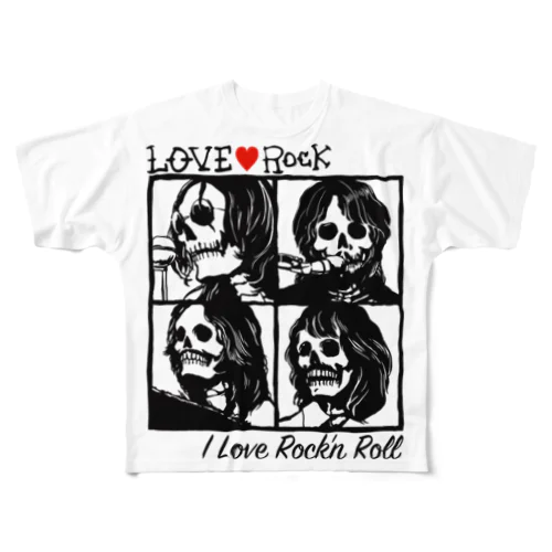 LOVE ROCK フルグラフィックTシャツ