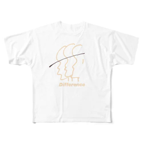 Difference フルグラフィックTシャツ
