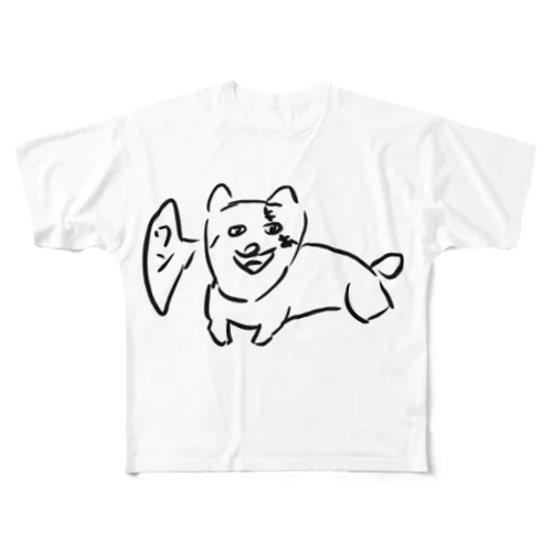 イッヌ All-Over Print T-Shirt