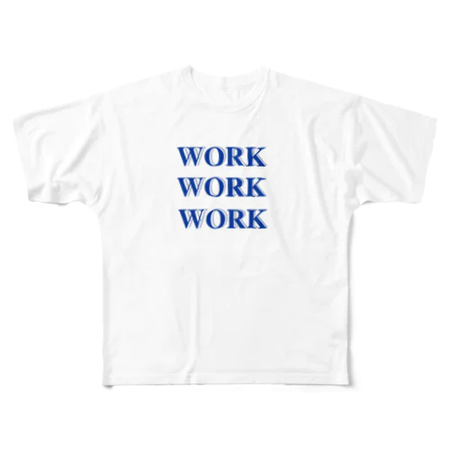 Workaholic フルグラフィックTシャツ