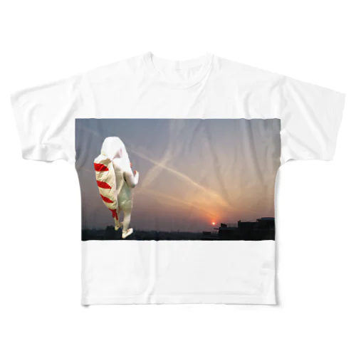 夕暮れとえびのお寿司 All-Over Print T-Shirt