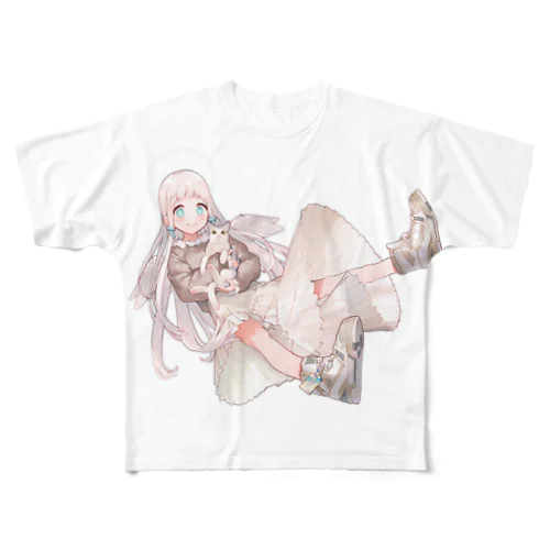 のえるとネコチャン All-Over Print T-Shirt