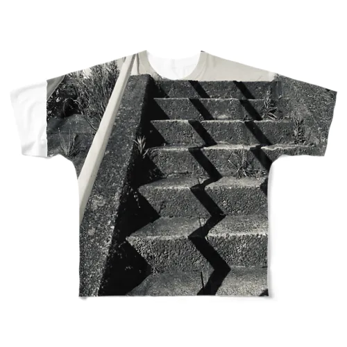 階段のかげ All-Over Print T-Shirt