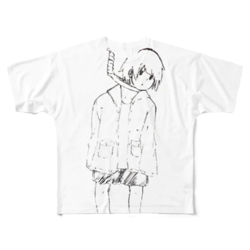 首吊りムスメ All-Over Print T-Shirt