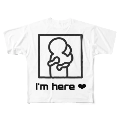 そばにいるよ フルグラフィックTシャツ