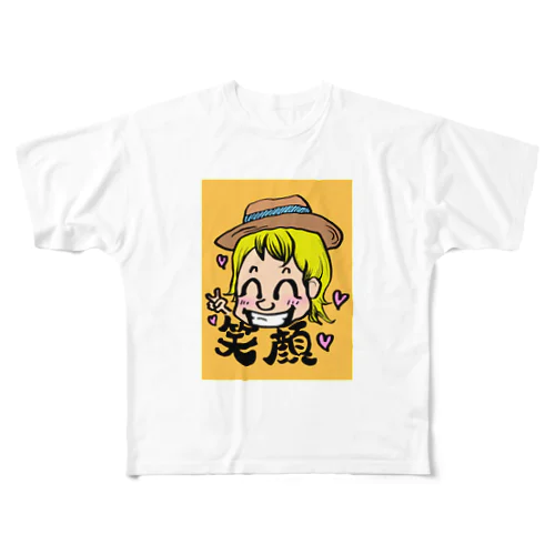 笑顔 フルグラフィックTシャツ