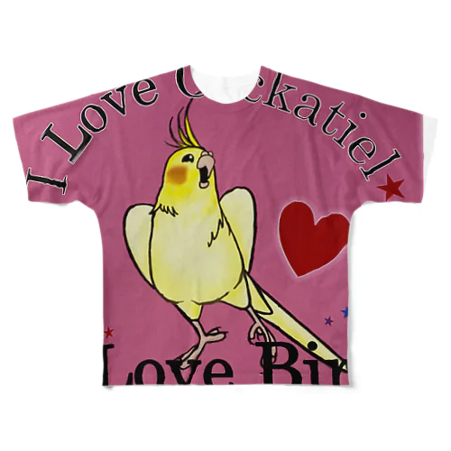 オカメインコのルビー フルグラフィックTシャツ