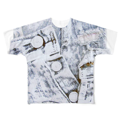 履き古したジーンズ All-Over Print T-Shirt