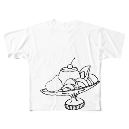 プリン・ア・ラ・モード　全透過 All-Over Print T-Shirt