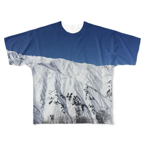 雪の山嶺 フルグラフィックTシャツ
