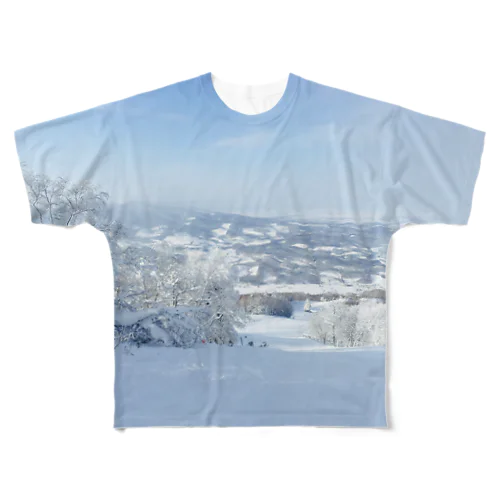 樹氷とともに フルグラフィックTシャツ