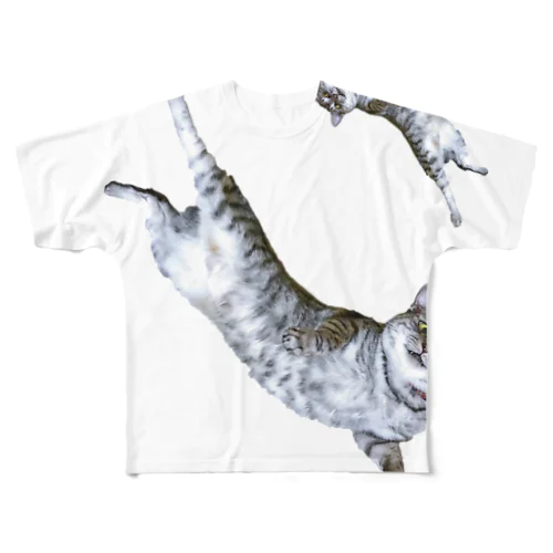 飛べ！ほごにゃん All-Over Print T-Shirt