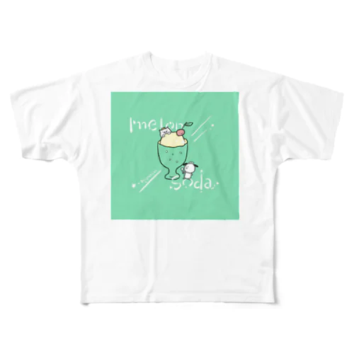 喫茶メヨンソーダ フルグラフィックTシャツ