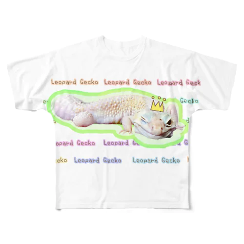 レオパと王冠 All-Over Print T-Shirt