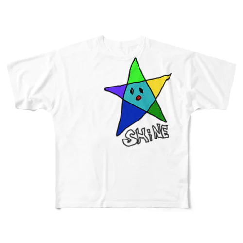 Shine星シンプル All-Over Print T-Shirt