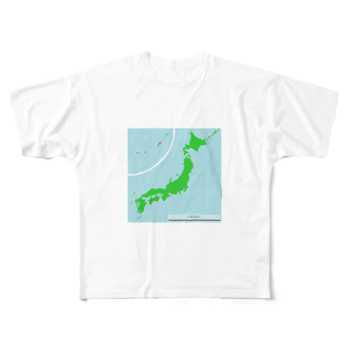 Okinawa フルグラフィックTシャツ