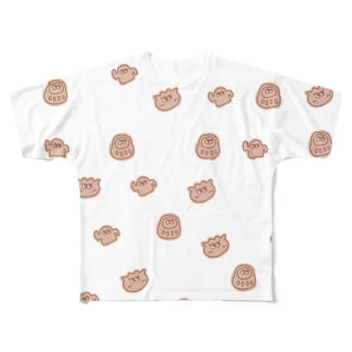 はにわぎょうざだるま All-Over Print T-Shirt