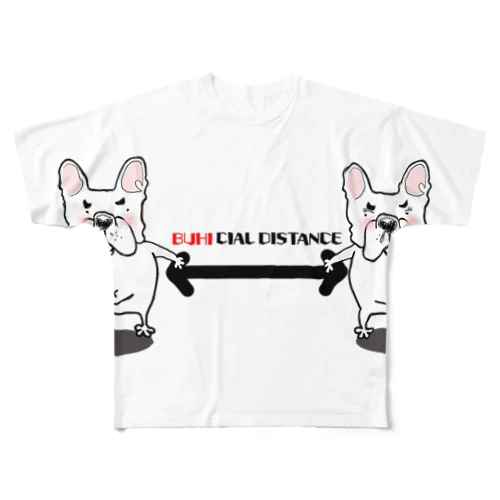 BUHIcial DISTANCE All-Over Print T-Shirt