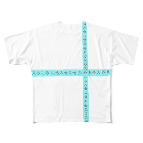いつものwithフレンズ 縦横無尽Ｔシャツ All-Over Print T-Shirt