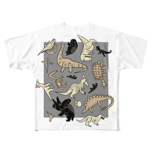 dino all フルグラフィックTシャツ