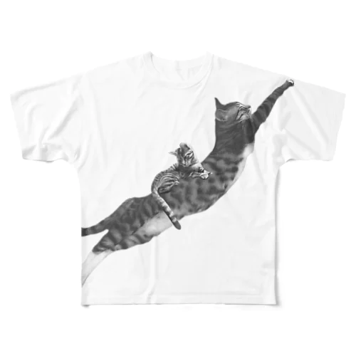 crazyCAT フルグラフィックTシャツ