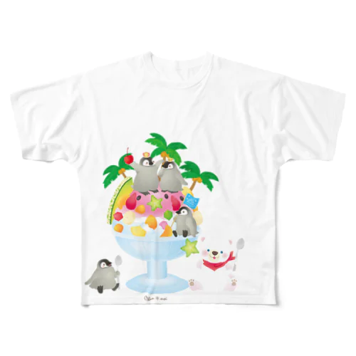 かき氷マウンテン フルグラフィックTシャツ