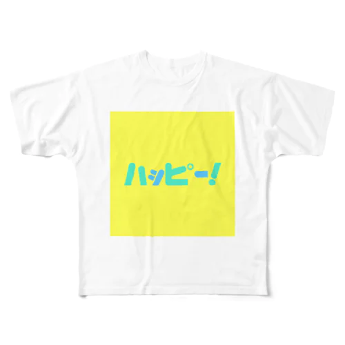 ハッピー！イエロー All-Over Print T-Shirt