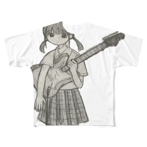 ギタ女 フルグラフィックTシャツ