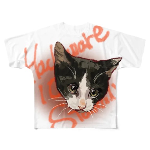 はちわれ猫さん All-Over Print T-Shirt