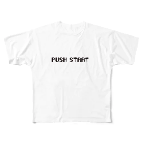 PUSH START フルグラフィックTシャツ