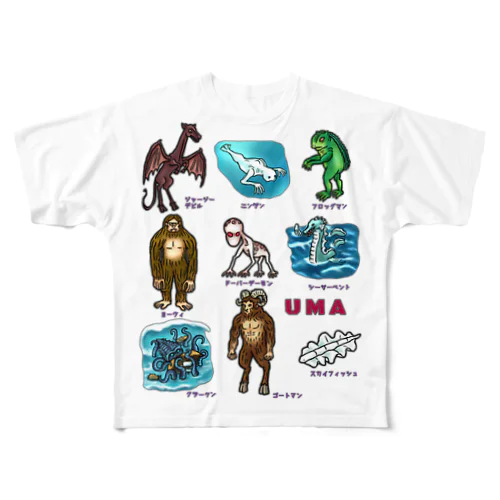 UMA 9選 no.2 フルグラフィックTシャツ