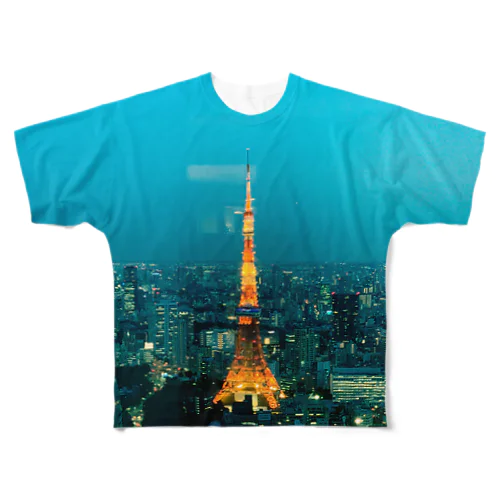 蜷川実花 X DOMMUNE｜TOKYO TOWER SKYTREE T-shrts All-Over Print T-Shirt