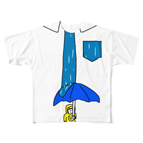 雨と… フルグラフィックTシャツ