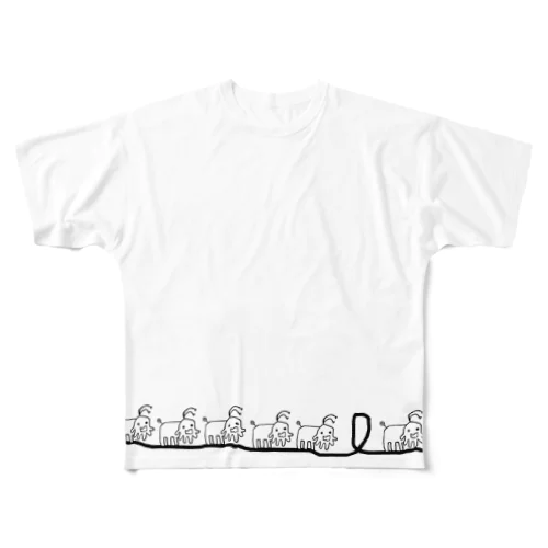 あやふ屋 行進 All-Over Print T-Shirt