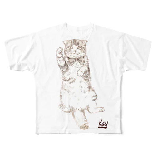 スコティッシュ猫のカイ君 All-Over Print T-Shirt