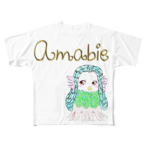 アマビエ様(医療従事者応援グッズ) All-Over Print T-Shirt